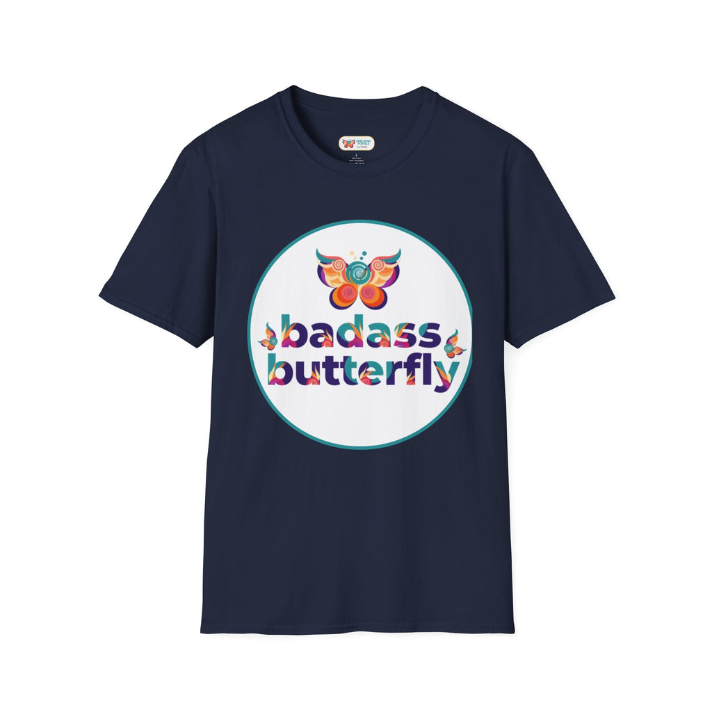 Maglietta "Badass Butterfly Sticker" — Ariel Rose Portals Variant in Stile Sticker