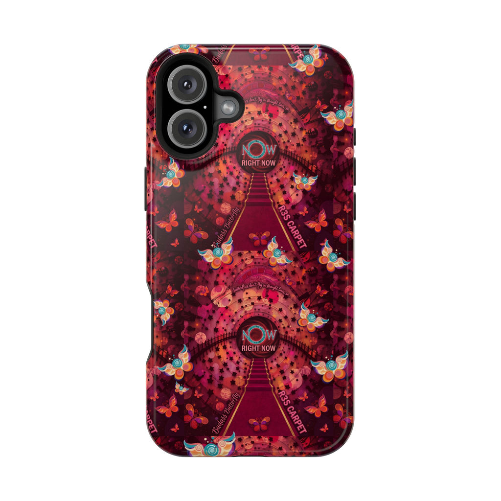 R3S-Carpet Worthy Magnetic Impact-Resistant Phone Case – Butterfly Kaleidoscope Now First-Class Stardust Collection