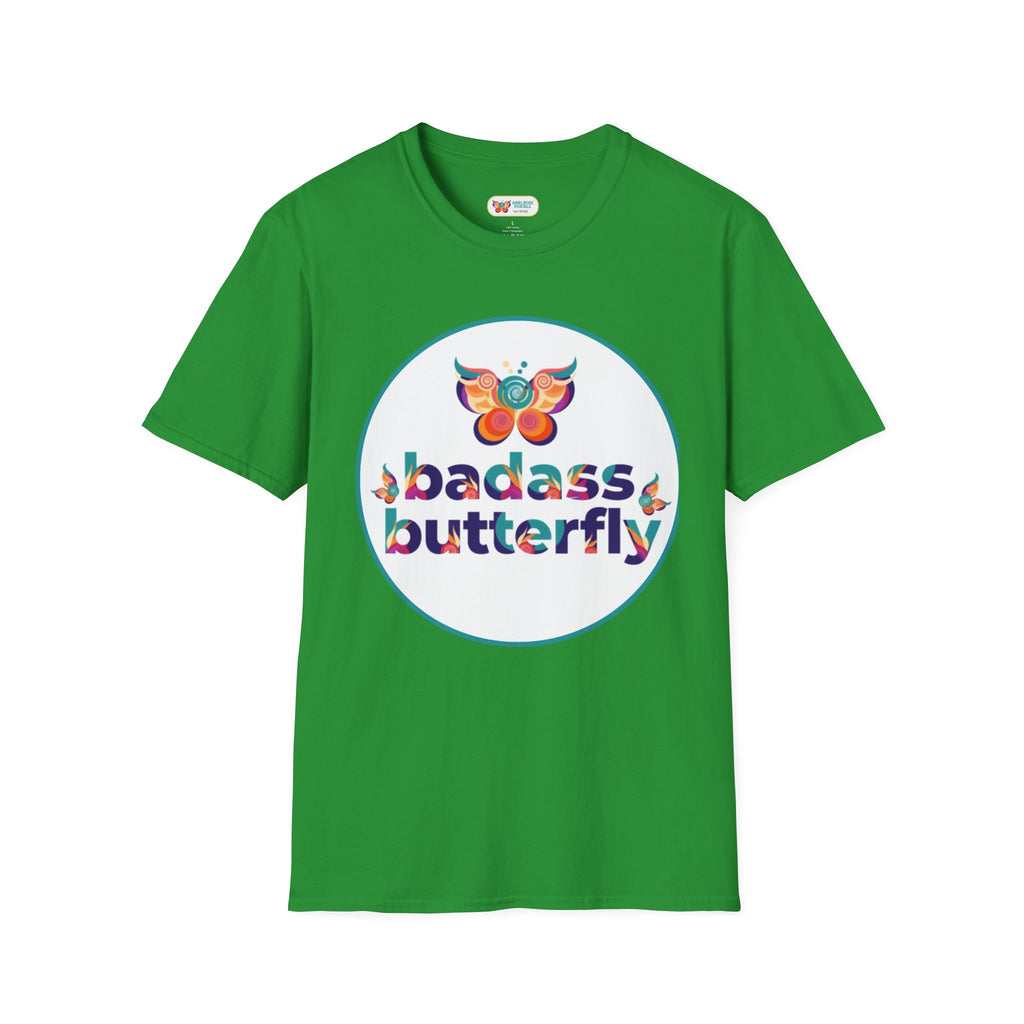 Maglietta "Badass Butterfly Sticker" — Ariel Rose Portals Variant in Stile Sticker