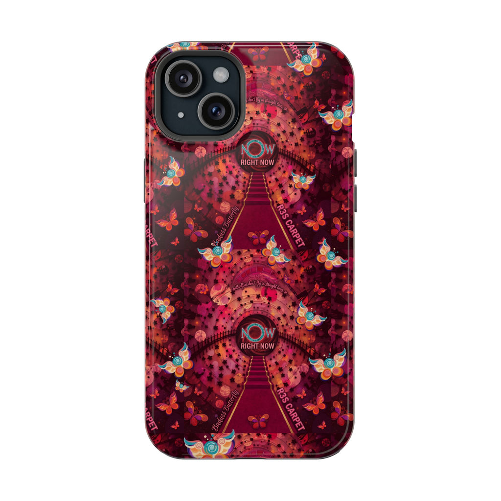 R3S-Carpet Worthy Magnetic Impact-Resistant Phone Case – Butterfly Kaleidoscope Now First-Class Stardust Collection