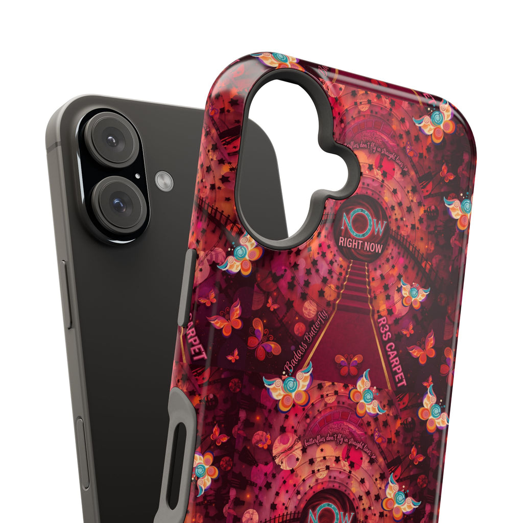 R3S-Carpet Worthy Magnetic Impact-Resistant Phone Case – Butterfly Kaleidoscope Now First-Class Stardust Collection