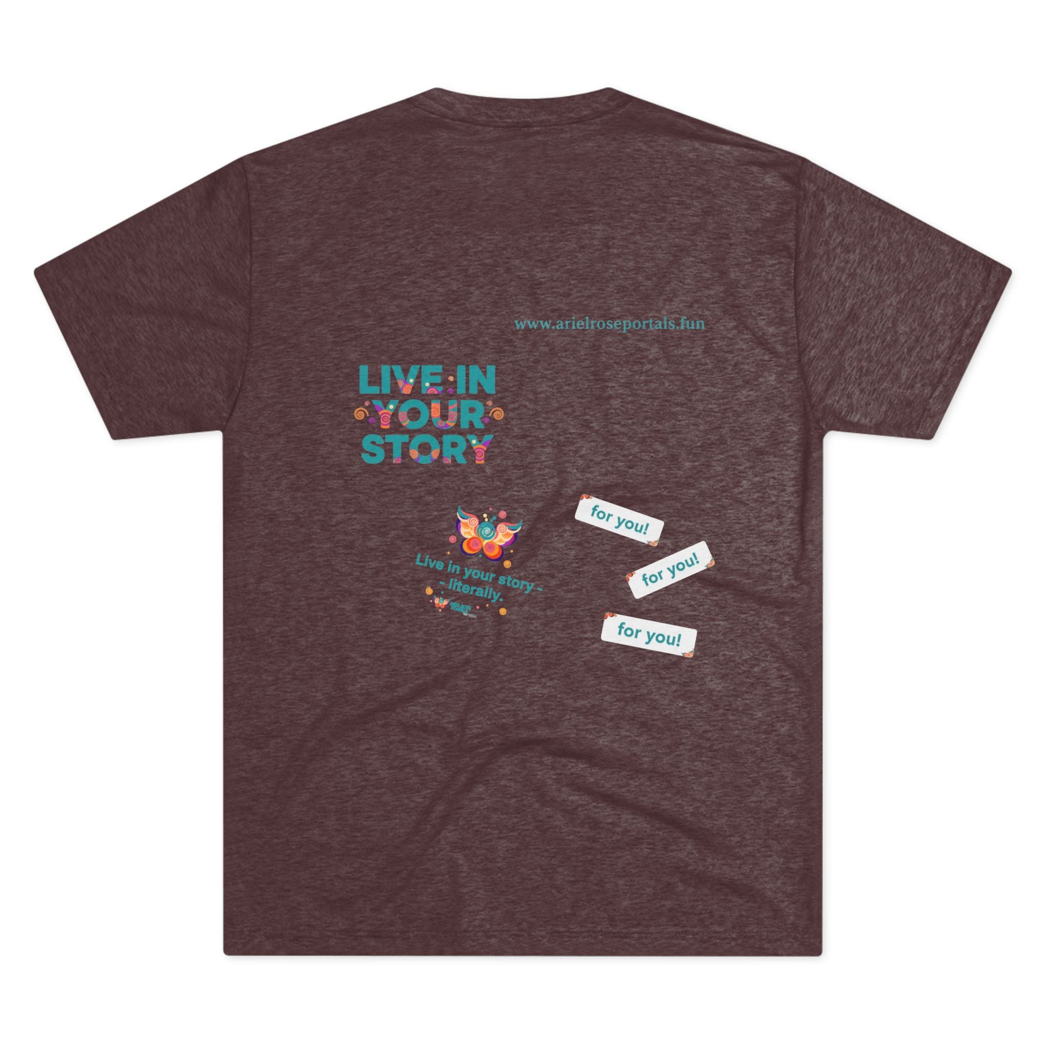 Portal Logo Tri-Blend Tee — “Live in Your Story — For You!”