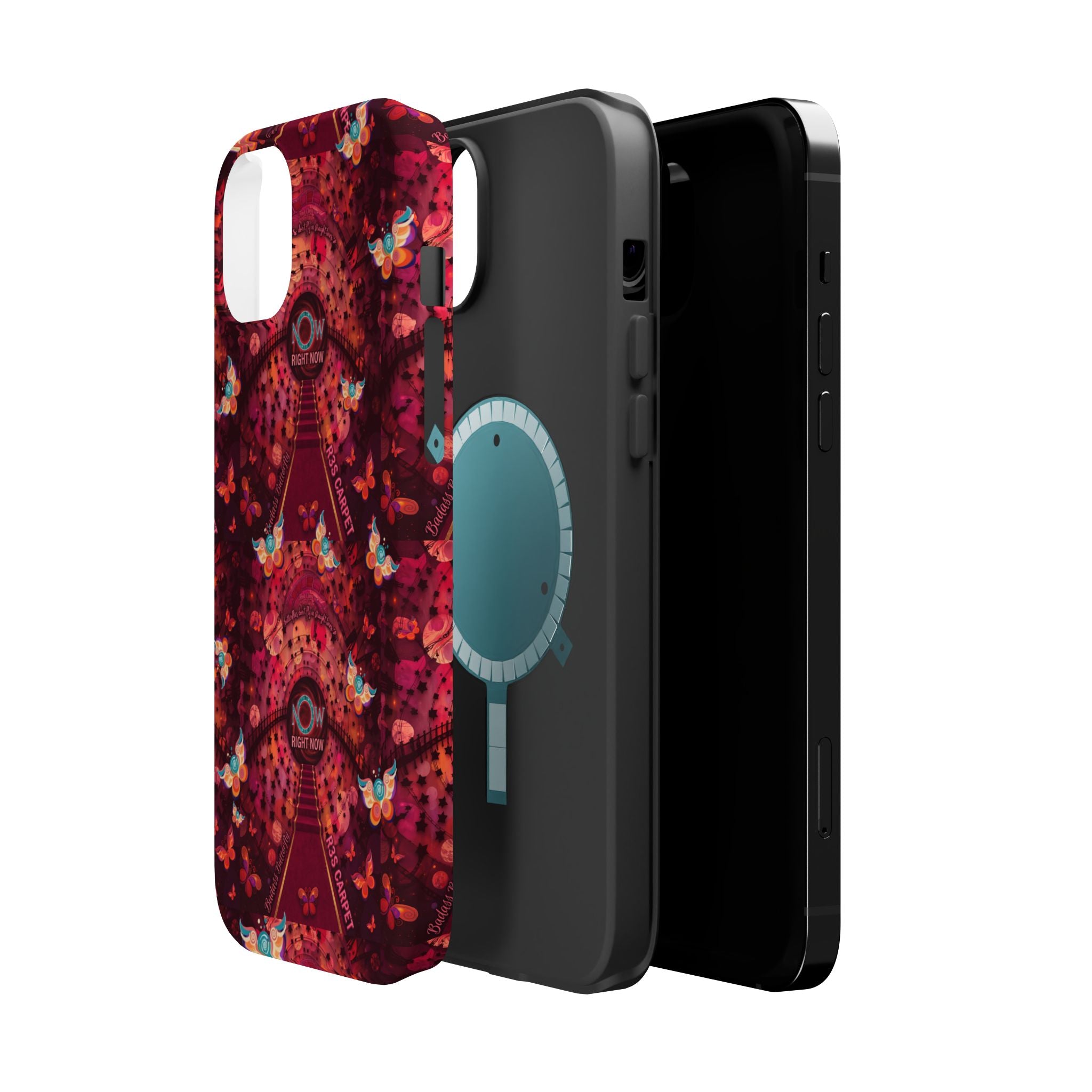 R3S-Carpet Worthy Magnetic Impact-Resistant Phone Case – Butterfly Kaleidoscope Now First-Class Stardust Collection