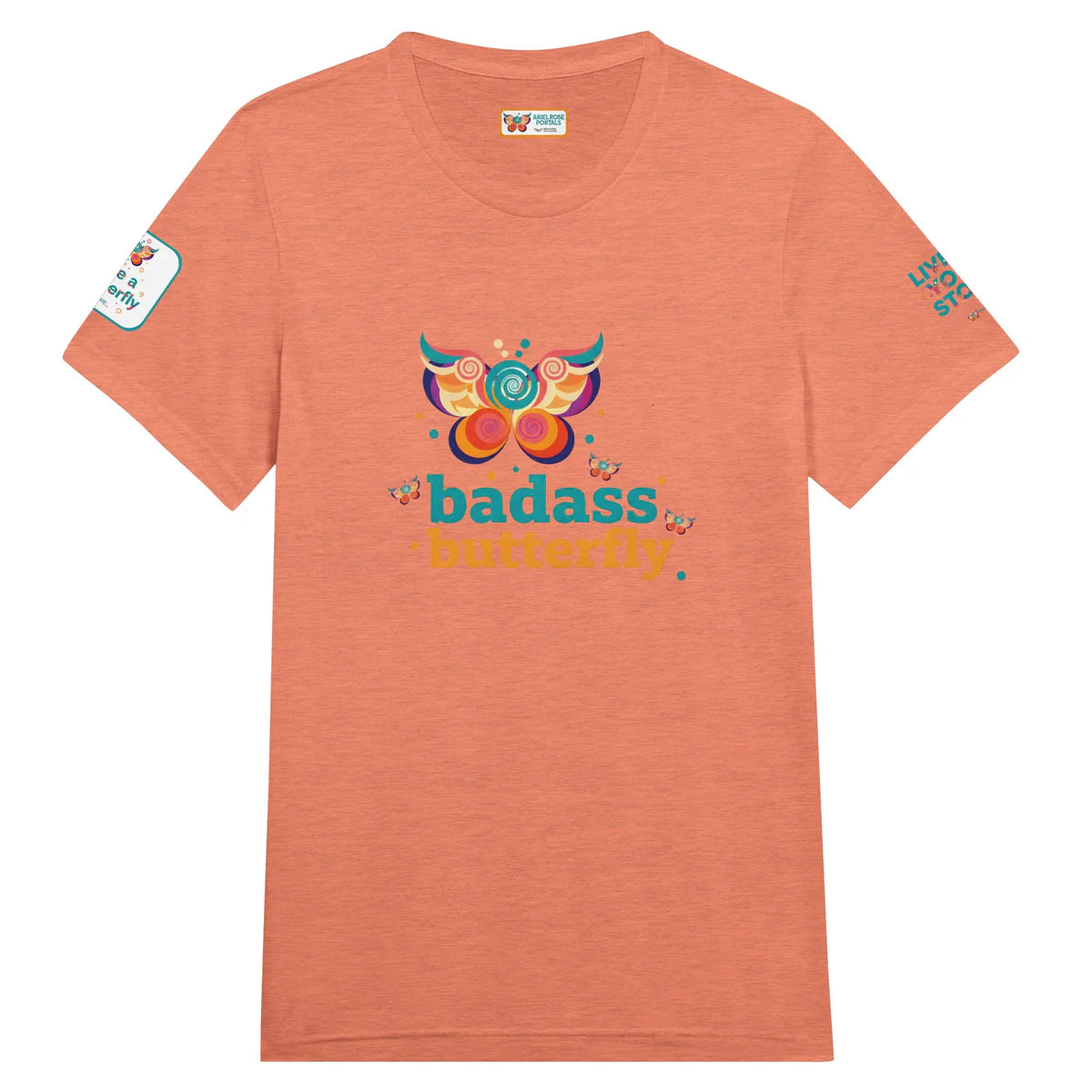 Badass Butterfly & Ariel Rose Portals Logo T-Shirt | Ultra Soft Unisex Tri-Blend Tee