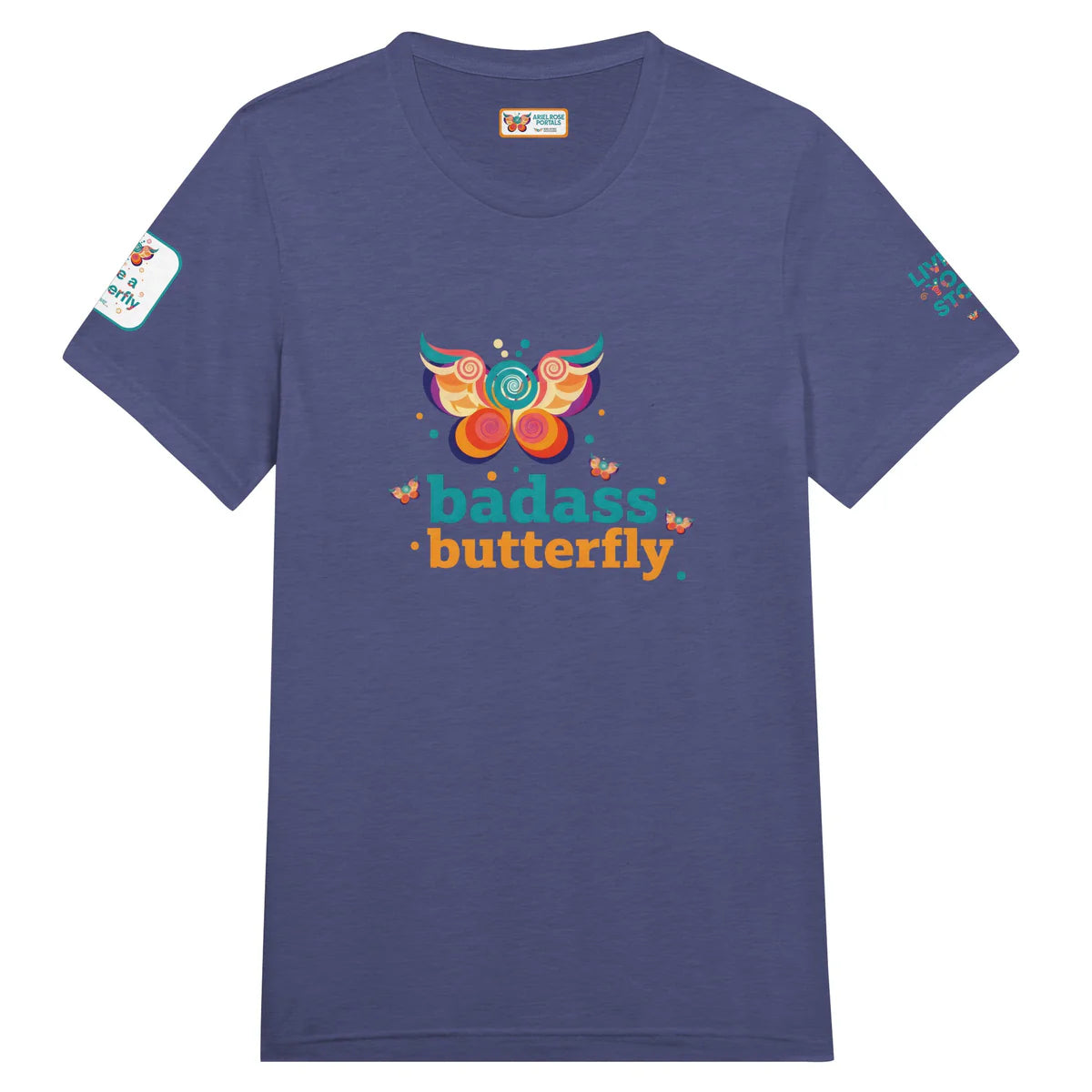 Badass Butterfly & Ariel Rose Portals Logo T-Shirt | Ultra Soft Unisex Tri-Blend Tee