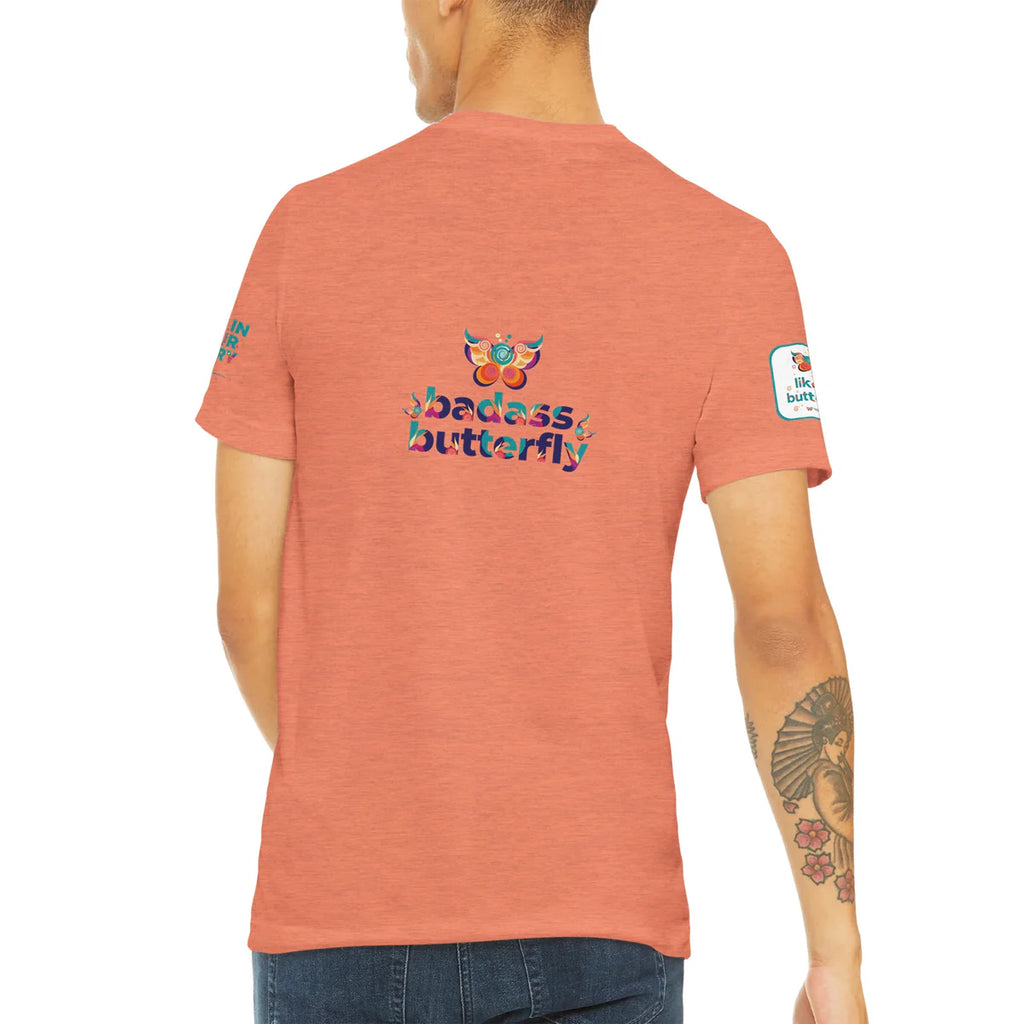 Maglietta con logo "Badass Butterfly & Ariel Rose Portals" | T-shirt unisex tri-blend ultra morbida