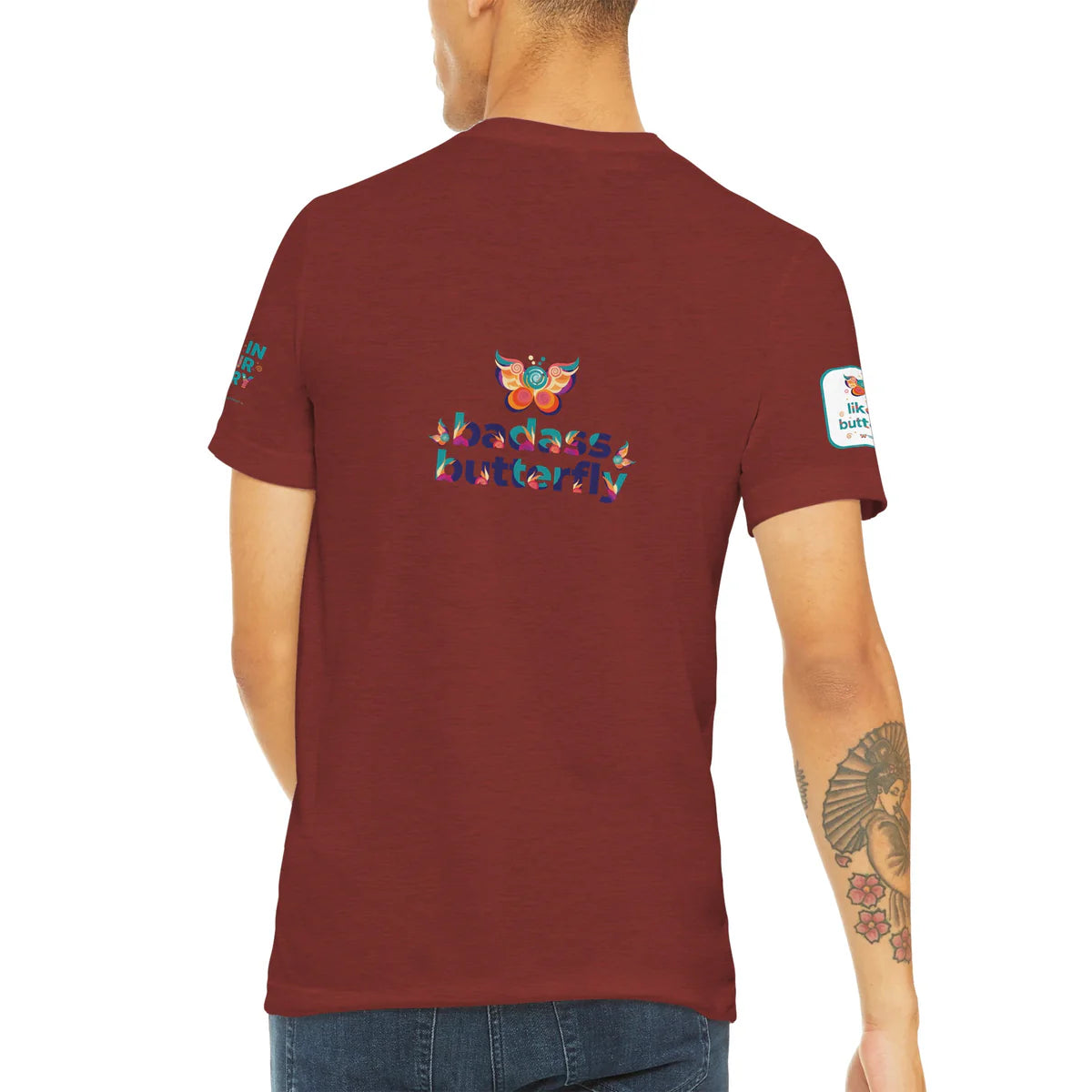 Badass Butterfly & Ariel Rose Portals Logo T-Shirt | Ultra Soft Unisex Tri-Blend Tee