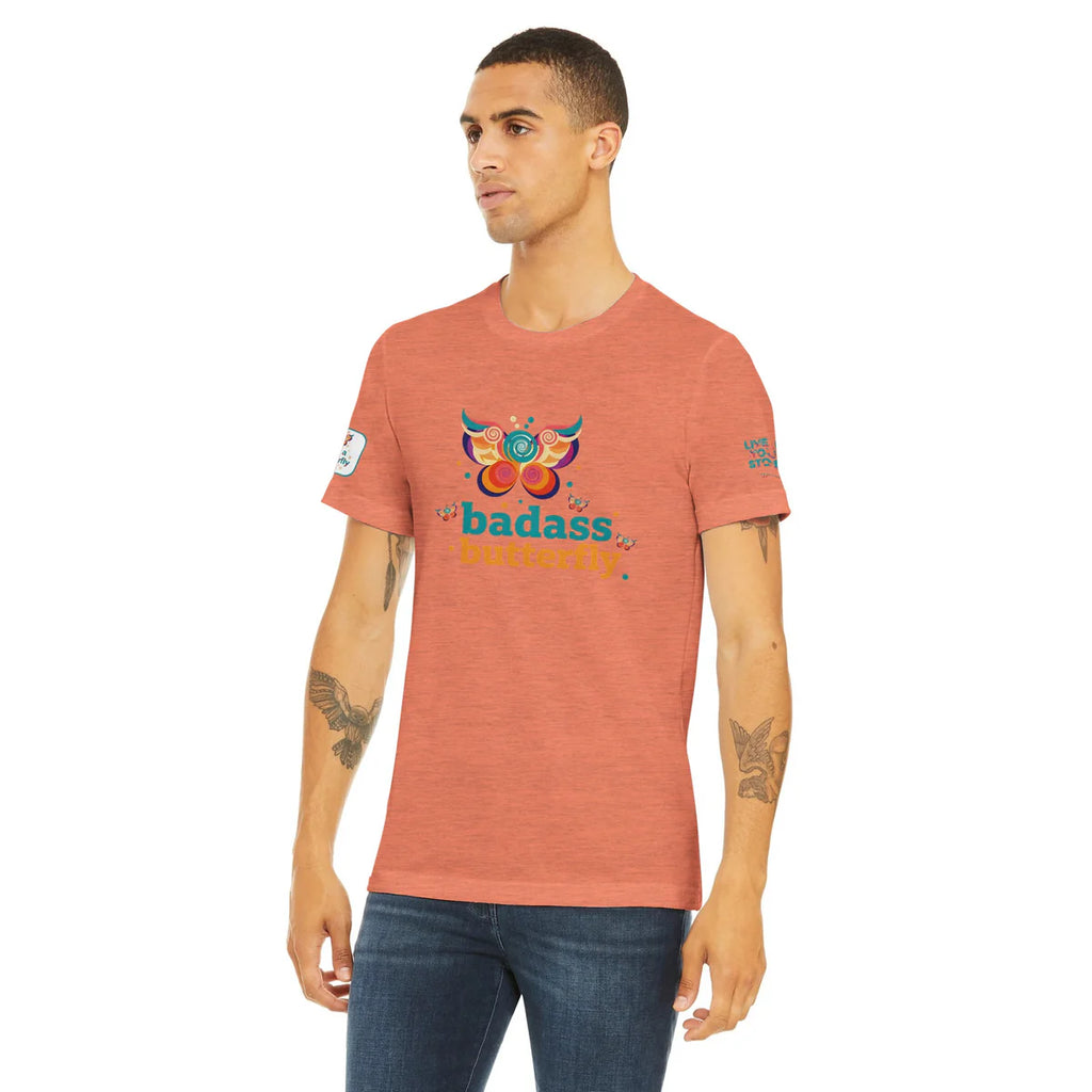 Badass Butterfly & Ariel Rose Portals Logo T-Shirt | Ultra Soft Unisex Tri-Blend Tee