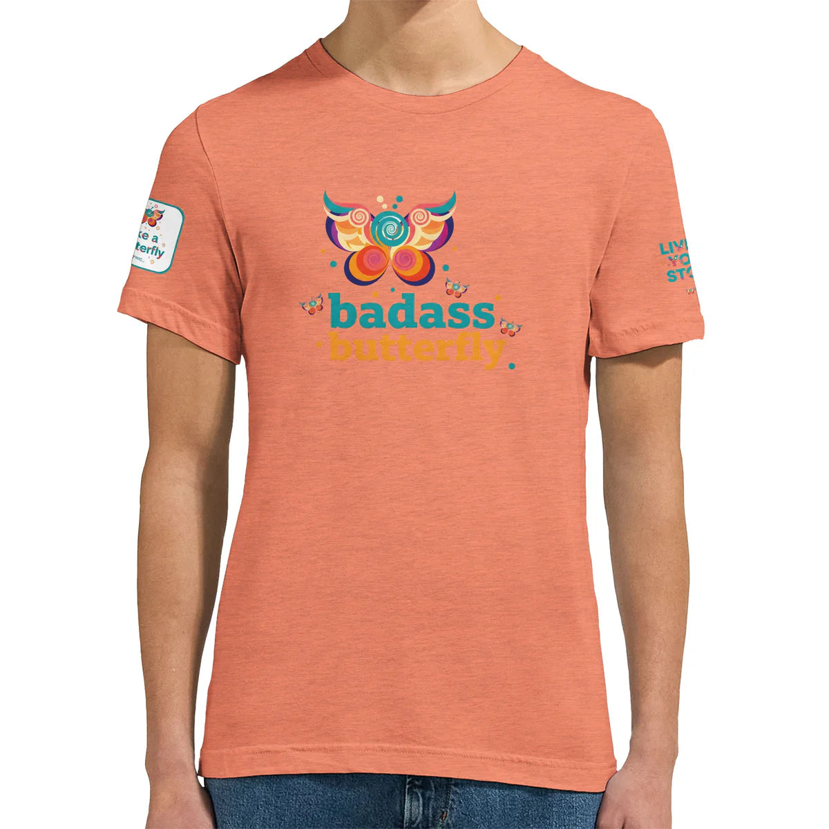 Badass Butterfly & Ariel Rose Portals Logo T-Shirt | Ultra Soft Unisex Tri-Blend Tee