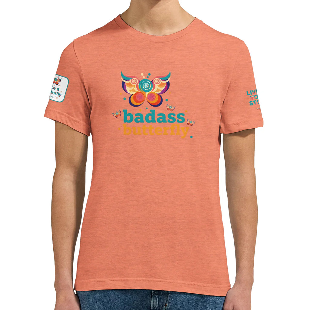Badass Butterfly & Ariel Rose Portals Logo T-Shirt | Ultra Soft Unisex Tri-Blend Tee
