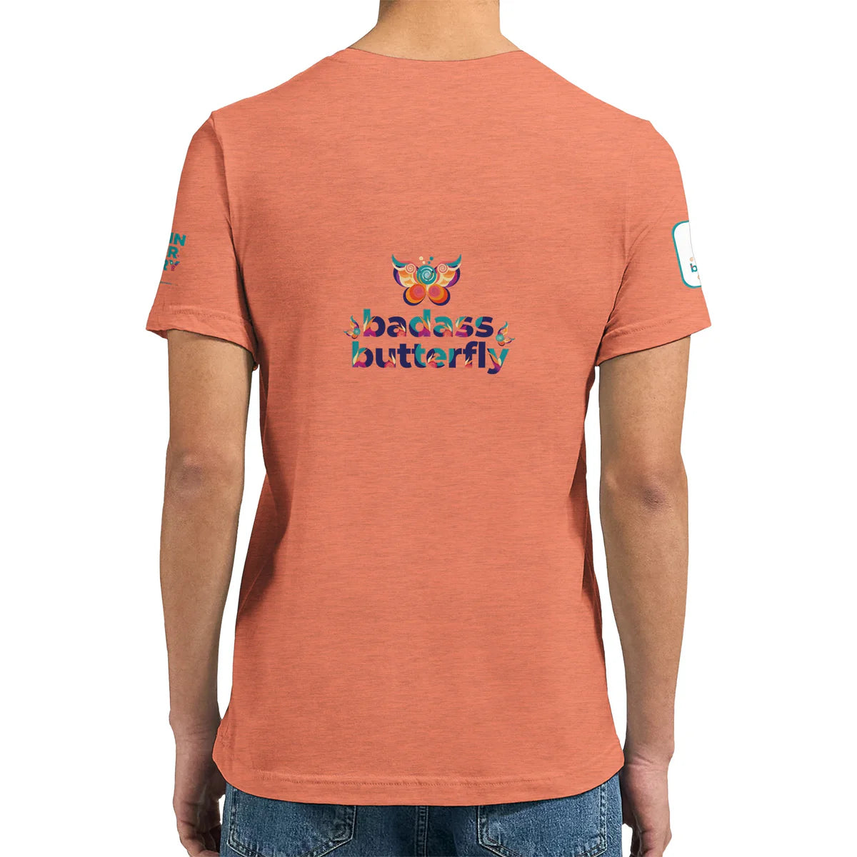 Maglietta con logo "Badass Butterfly & Ariel Rose Portals" | T-shirt unisex tri-blend ultra morbida