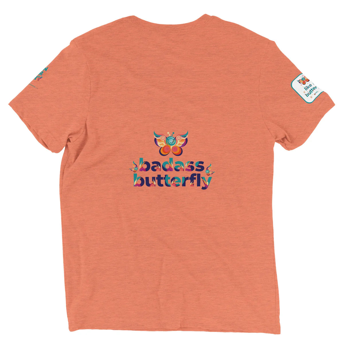 Maglietta con logo "Badass Butterfly & Ariel Rose Portals" | T-shirt unisex tri-blend ultra morbida