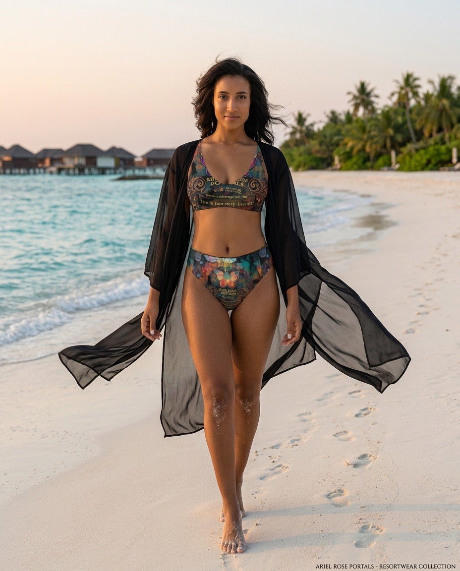 Preppy Portals Recycled High-Waisted Bikini