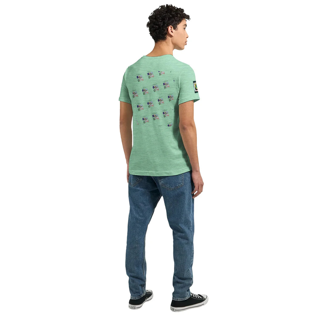 Ariel Rose Portals “How to Use Portal Rugs” Pop Art Triblend Unisex Crewneck T-shirt - Whimsical Cartoon Puppy Design